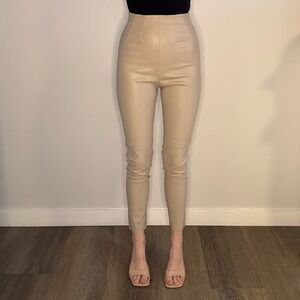 Women's Tan High-Waisted Pants